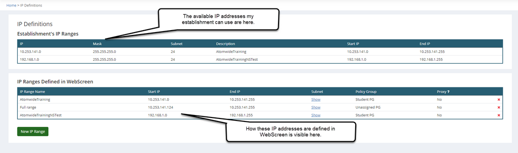 An example page from a test school. An example page from a test school.